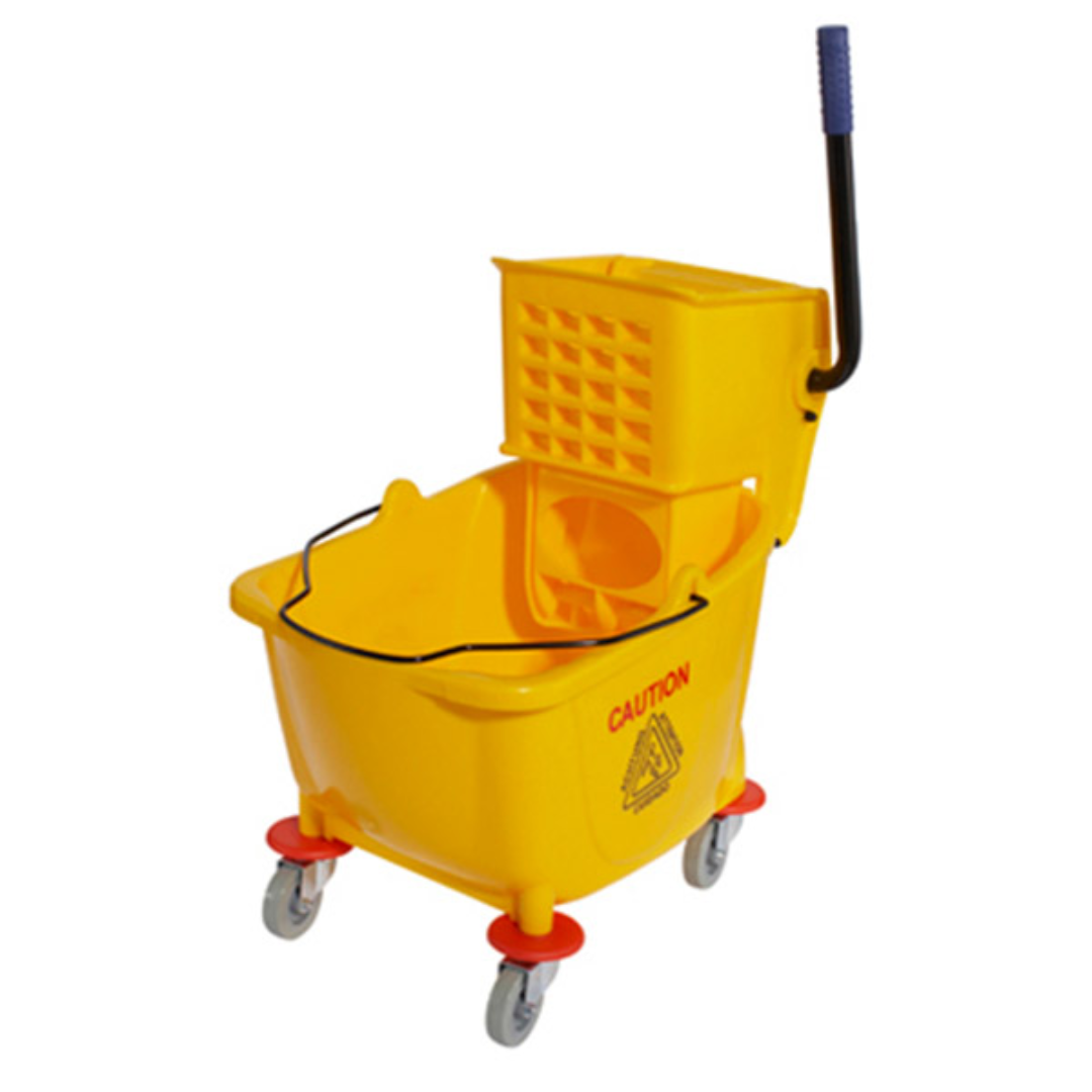 Carro estrujador amarillo de 20 lts