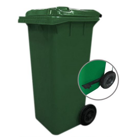 Contenedor de basura verde de 120 lts