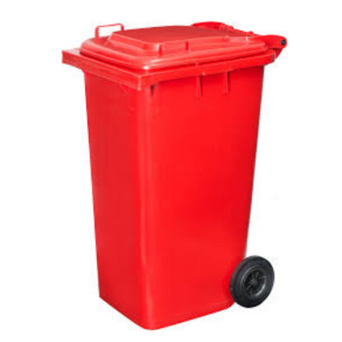 Contenedor de basura rojo de 240 lts