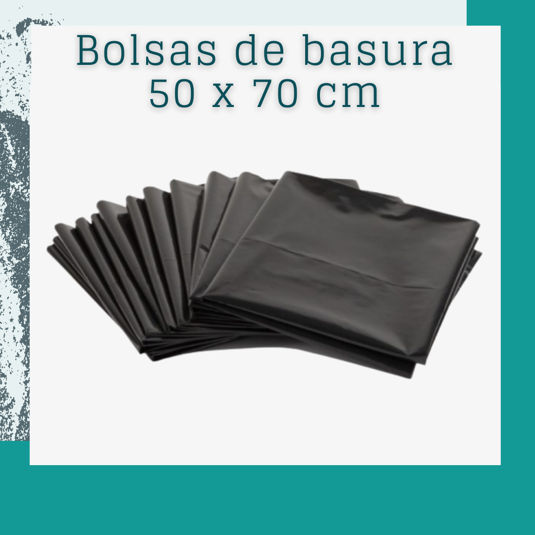 Bolsas de basura negro 50x70 (10 und)