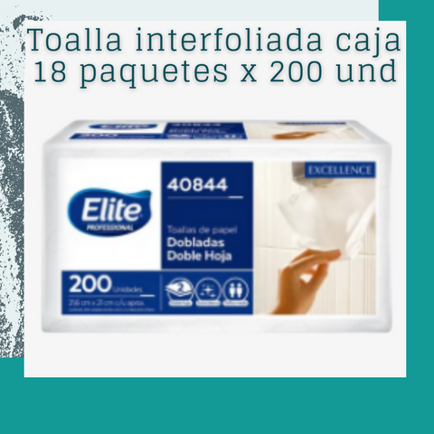 Toalla interfoliada caja de 18 paquetes