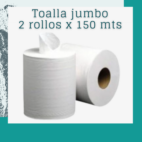 Toalla jumbo 2 rollos de 150 mts