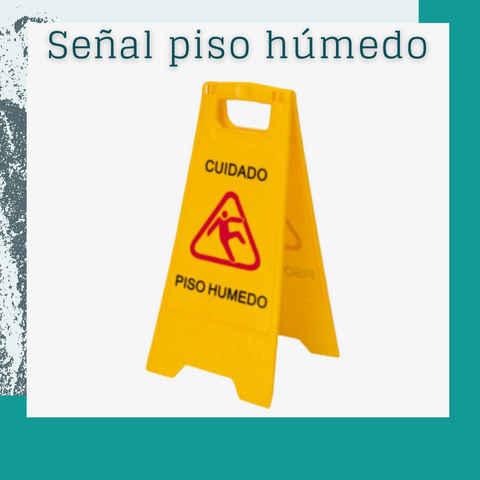 Señal de piso húmedo