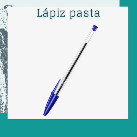 Lápiz pasta azul