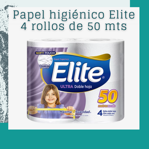 Papel higiénico Elite 4 rollos de 50 mts