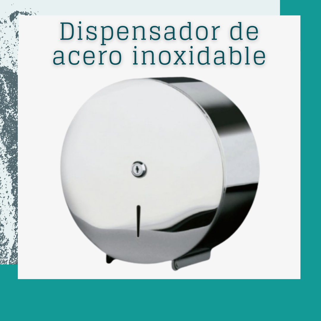 Dispensador de papel higiénico en acero inoxidable