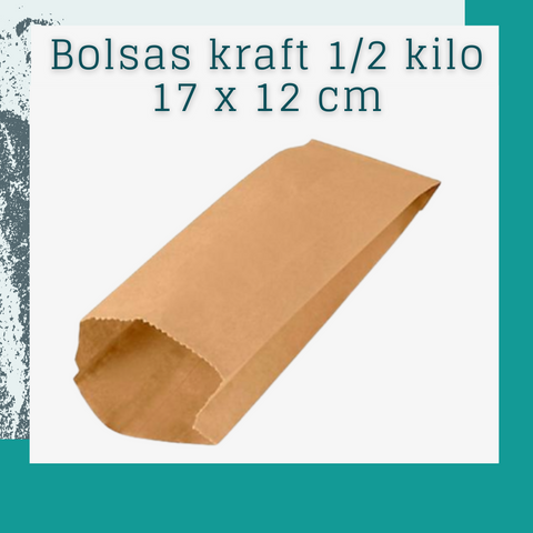 Bolsa saco de 1/2 kilo (100 und)