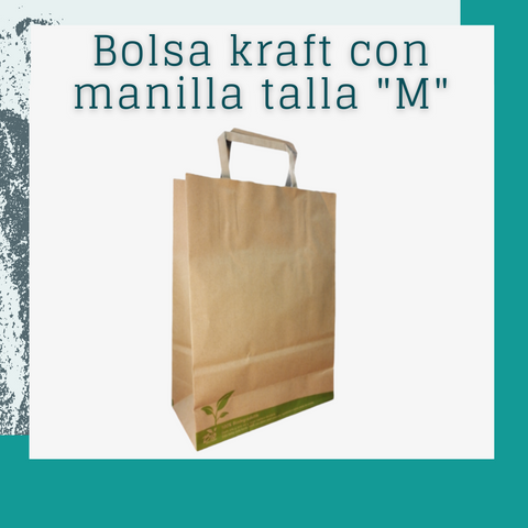 Bolsa kraft manilla talla M (50 und)