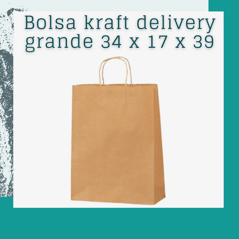 Bolsa kraft delivery talla L (50 und)