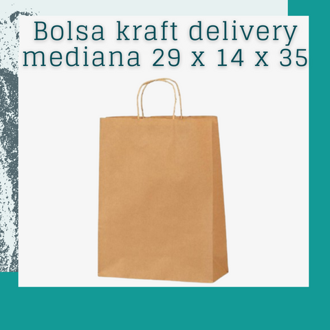 Bolsa kraft delivery talla M (50 und)