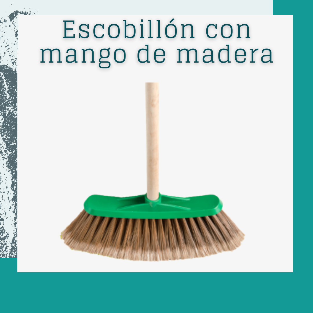 Escobillón con mango de madera virutex