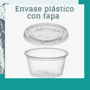 Envase plástico con tapa (25 und)