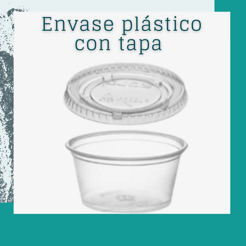 Envase plástico con tapa (25 und)