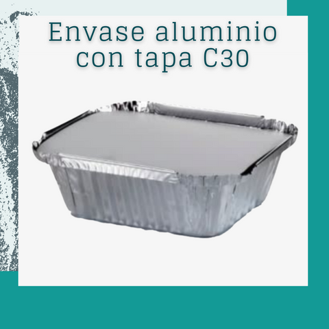 Envase aluminio con tapa C30 (20 und)