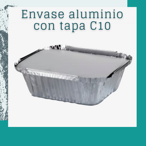 Envase aluminio con tapa C10 (20 und)