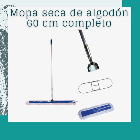 Kit mopa seca de algodón 60 cm