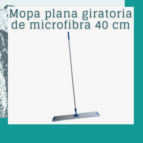 Mopa plana giratoria de microfibra 40 cm