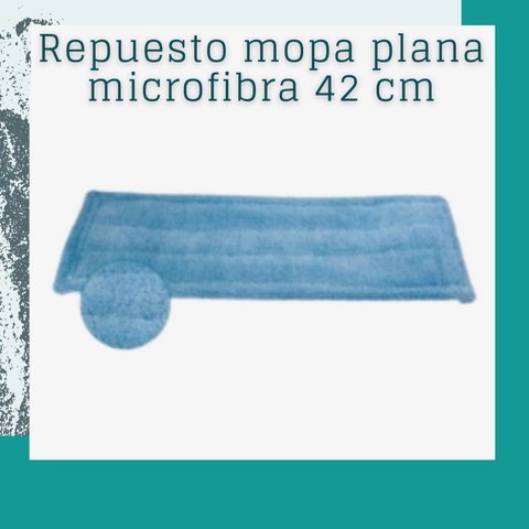 Repuesto mopa plana microfibra de 42 cm