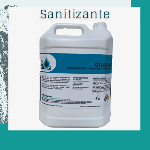 Sanitizante de alimentos QUAT-10 (5 lts)