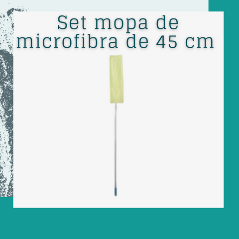 Set de mopa plana microfibra verde