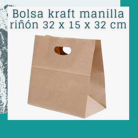 Bolsa kraft riñon manilla